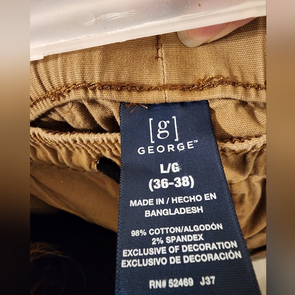 George Mens Jogger Pants Stretch Size Large 36-38 - Picture 6 of 6